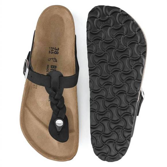 NEW BIRKENSTOCK gizeh braided sandals in black - Picture 9 of 9